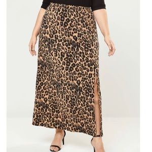 Leopard print maxi skirt